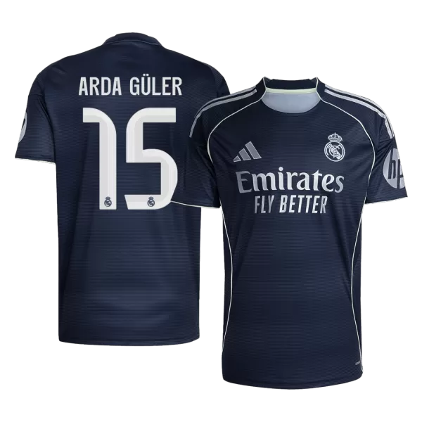 ARDA GÜLER #15 Real Madrid Away Soccer Jersey 2025/26 Navy - thejerseys