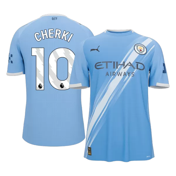 CHERKI #10 Manchester City Home Soccer Jersey 2025/26 Blue - thejerseys