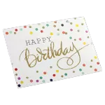 Custom Colored Dots Birthday Card White - thejerseys