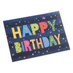 Custom Colored Letters Birthday Card Navy - thejerseys