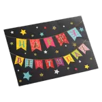 Custom Colorful Flag Birthday Card Black - thejerseys