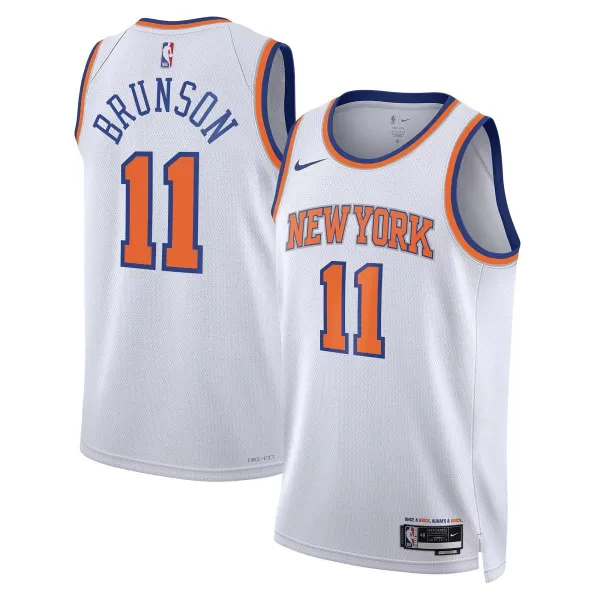 Unisex New York Knicks Jalen Brunson #11 White Swingman Jersey - Association Edition - thejerseys