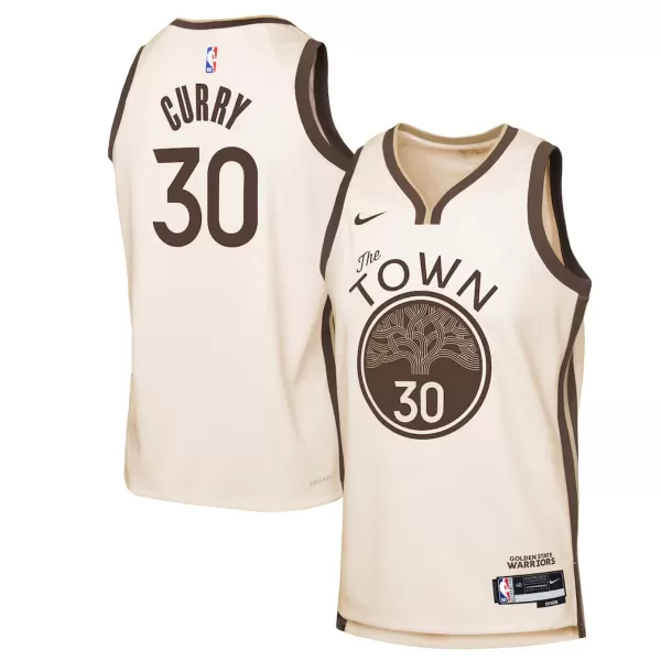 Unisex Golden State Warriors Stephen Curry #30 Nike Tan 2025/26 Swingman Jersey - City Edition - thejerseys