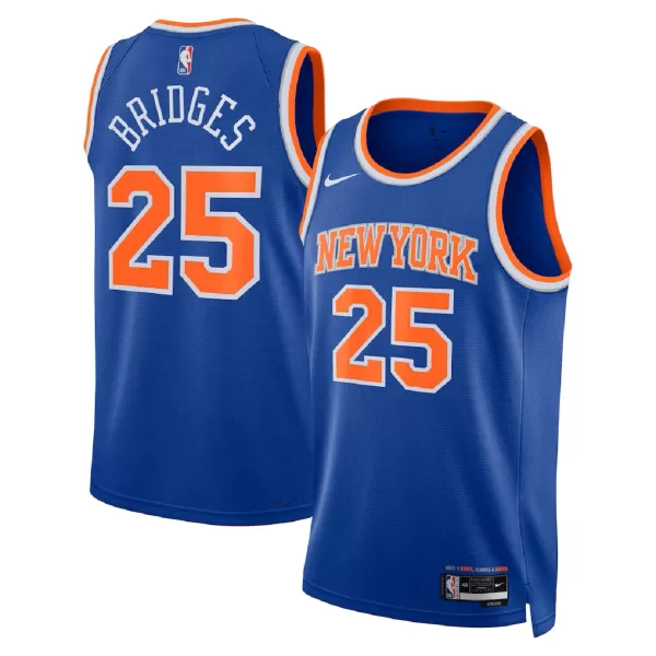 Unisex New York Knicks Mikal Bridges #25 Blue Swingman Jersey - Icon Edition - thejerseys