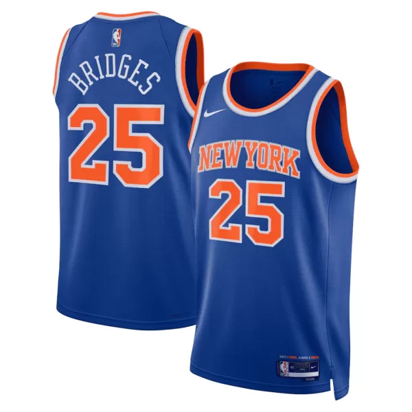 Men's New York Knicks BRIDGES #25 Blue Swingman Jersey - Icon Edition - thejerseys