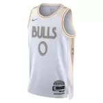 Unisex Chicago Bulls Coby White #0 White Swingman Jersey - City Edition - thejerseys
