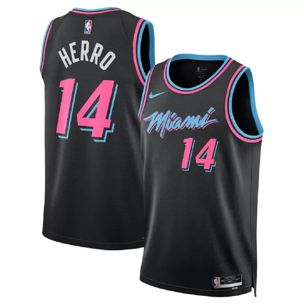 Unisex Miami Heat Tyler Herro #14 Black Swingman Jersey 2025/26 - City Edition - thejerseys