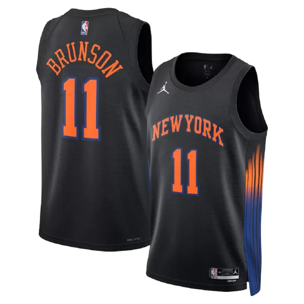 Unisex New York Knicks Jalen Brunson #11 Black Swingman Jersey - Statement Edition - thejerseys