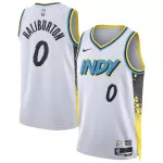 Unisex Indiana Pacers Tyrese Haliburton #0 White Swingman Jersey - City Edition - thejerseys