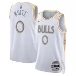 Unisex Chicago Bulls Coby White #0 White Swingman Jersey - City Edition - thejerseys