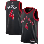 Unisex Toronto Raptors Scottie Barnes #4 Black Swingman Jersey - Statement Edition - thejerseys