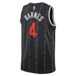 Unisex Toronto Raptors Scottie Barnes #4 Nike Black 2025/26 Swingman Jersey - City Edition - thejerseys