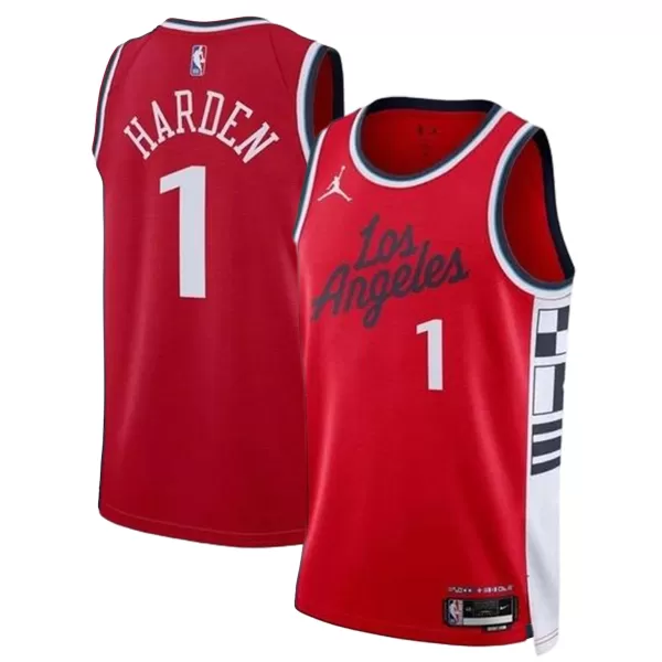 Unisex Los Angeles Clippers James Harden #1 Red Swingman Jersey - Statement Edition - thejerseys