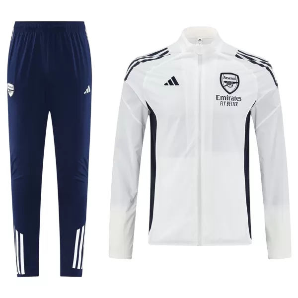 Arsenal Windbreaker Kit(Jacket+Pants) White 2025/26 - thejerseys