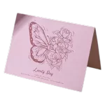 Custom Butterfly Lovely Day Anniversary Card Pink - thejerseys