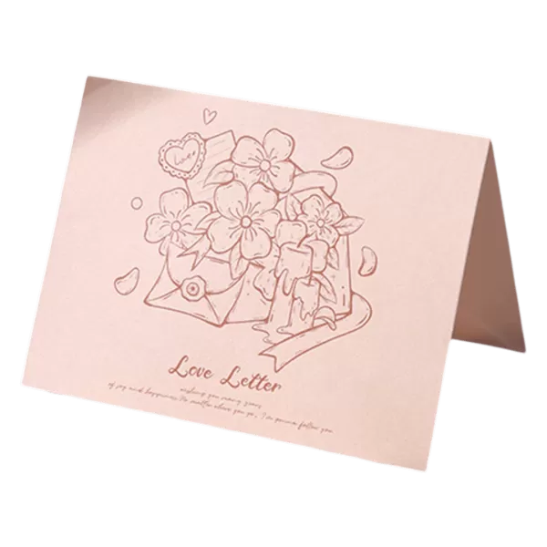 Custom Flowers Love Letter Anniversary Card Orange - thejerseys
