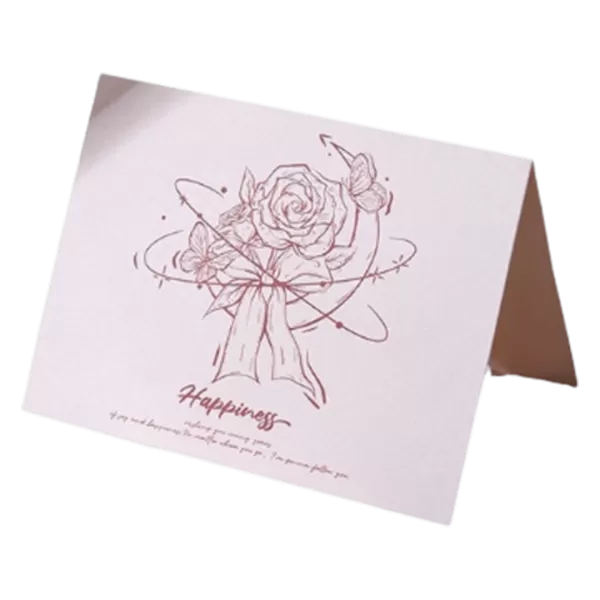 Custom Rose Moon Happiness Anniversary Card Pink - thejerseys