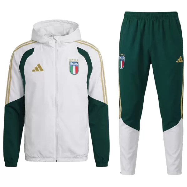 Italy Windbreaker Hoodie Kit(Top+Pants) White 2026 - thejerseys