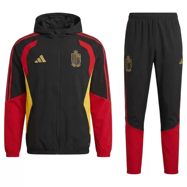 Belgium Windbreaker Hoodie Kit(Top+Pants) Black 2026 - thejerseys