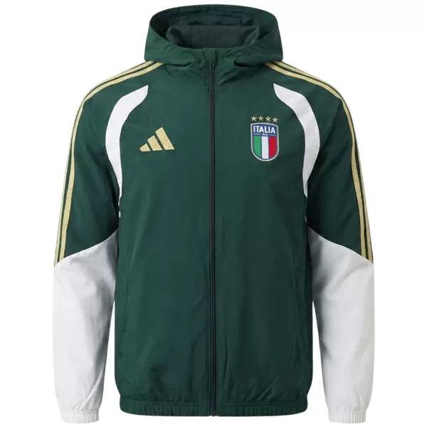 Italy Windbreaker Hoodie Jacket Green 2026 - thejerseys