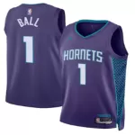 Men's Charlotte Hornets BALL #1 Green Swingman Jersey - Statement Edition - thejerseys