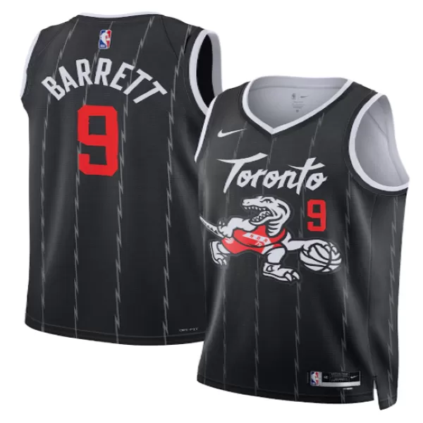 Men's Toronto Raptors BARRETT #9 Black Swingman Jersey - City Edition - thejerseys