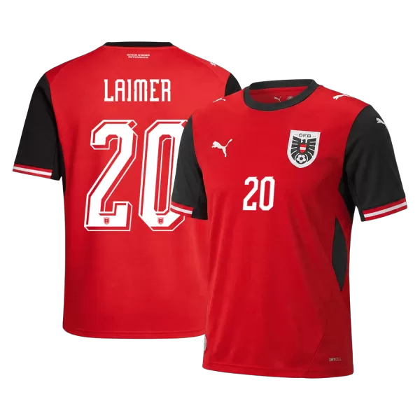 LAIMER#20 Austria Home Soccer Jersey World Cup 2026 Red - thejerseys