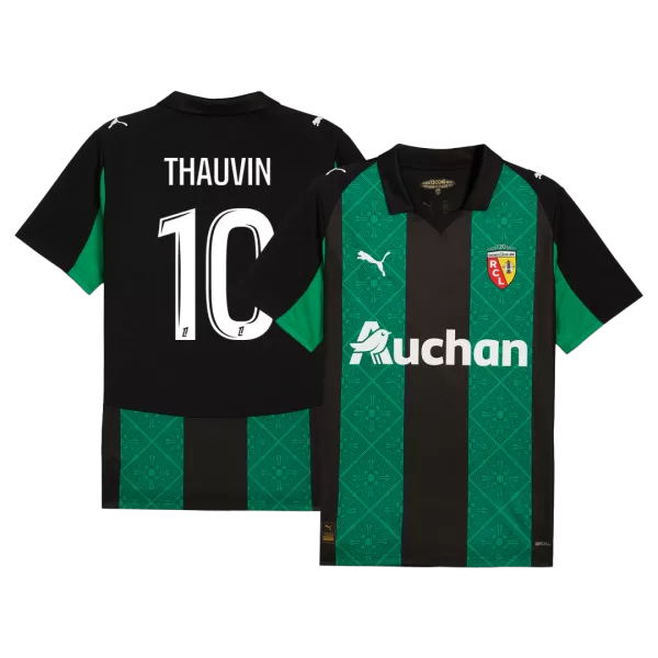 THAUVIN#10 RC Lens Away Soccer Jersey 25/26 Green&Black - thejerseys