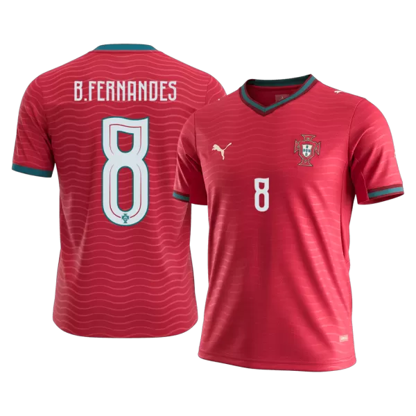 B.FERNANDES#8 Portugal Home Soccer Jersey World Cup 2026 Red - thejerseys