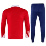 Kids PSG 1/4 Zipper Sweat Kit(Top+Pants) Red 2025/26 - thejerseys