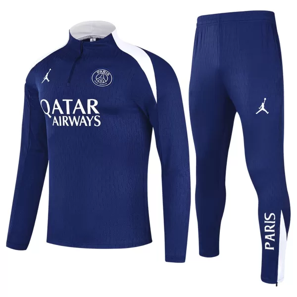 PSG 1/4 Zipper Sweat Kit(Top+Pants) Navy 2025/26 - thejerseys