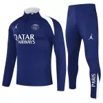 Kids PSG 1/4 Zipper Sweat Kit(Top+Pants) Navy 2025/26 - thejerseys