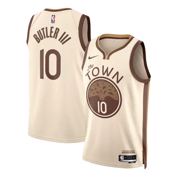 Men's Golden State Warriors BUTLER #10 Brown Swingman Jersey - City Edition - thejerseys