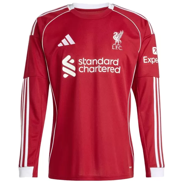 Liverpool Home Long Sleeve Jersey 2025/26 - thejerseys