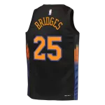 Men's New York Knicks BRIDGES #25 Black Swingman Jersey - Statement Edition - thejerseys