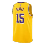 Men's Los Angeles Lakers REAVES #15 Yellow Swingman Jersey 2025/26 - Icon Edition - thejerseys