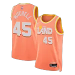 Men's Cleveland Cavaliers MITCHELL #45 Navy Swingman Jersey - thejerseys