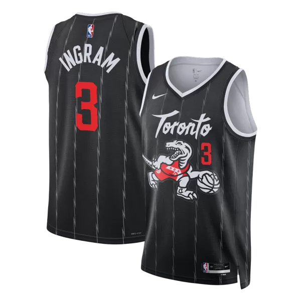 Men's Toronto Raptors INGRAM #3 Black Swingman Jersey - City Edition - thejerseys