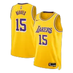 Men's Los Angeles Lakers REAVES #15 Yellow Swingman Jersey 2025/26 - Icon Edition - thejerseys