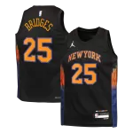 Men's New York Knicks BRIDGES #25 Black Swingman Jersey - Statement Edition - thejerseys