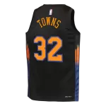 Men's New York Knicks TOWNS #32 Black Swingman Jersey - Statement Edition - thejerseys