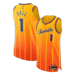 Men's Charlotte Hornets BALL #1 Orange Swingman Jersey 2026 - City Edition - thejerseys