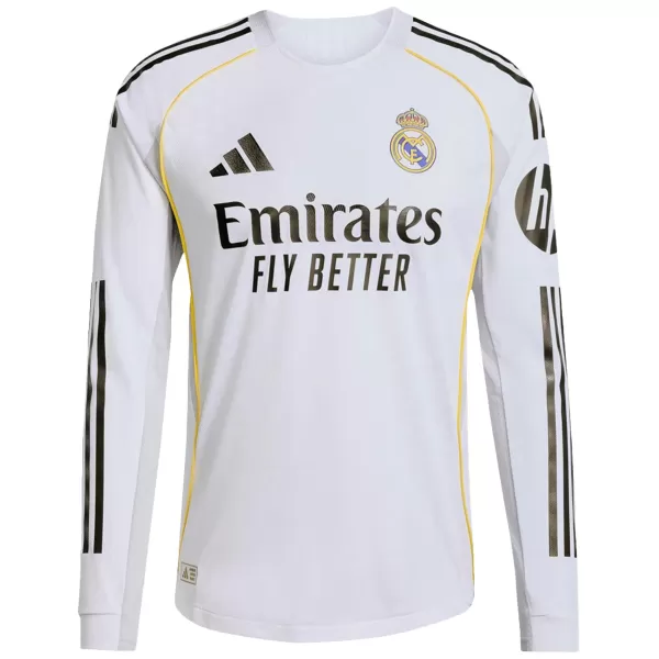 Player Version 25/26 Real Madid Home Long Sleeve Soccer Jesey White - thejerseys