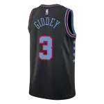 Men's New York Knicks GIDDEY #3 Black Swingman Jersey 2025/26 - City Edition - thejerseys
