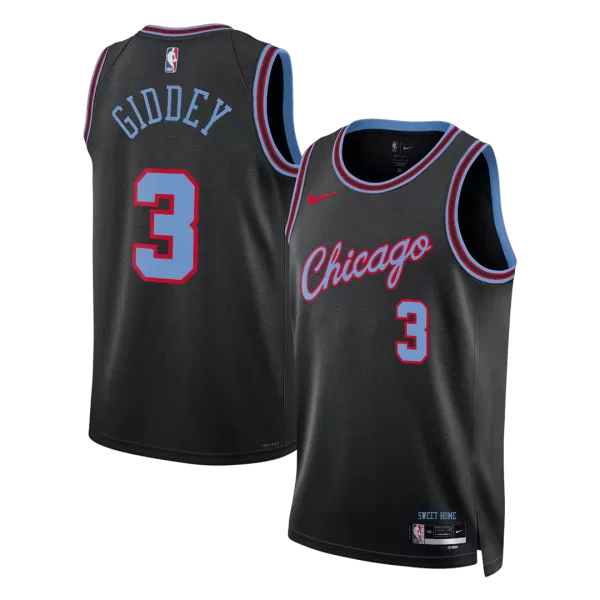 Men's New York Knicks GIDDEY #3 Black Swingman Jersey 2025/26 - City Edition - thejerseys