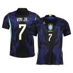 VINI JR. #7 Player Version Brazil Away Soccer Jersey World Cup 2026 Navy - thejerseys