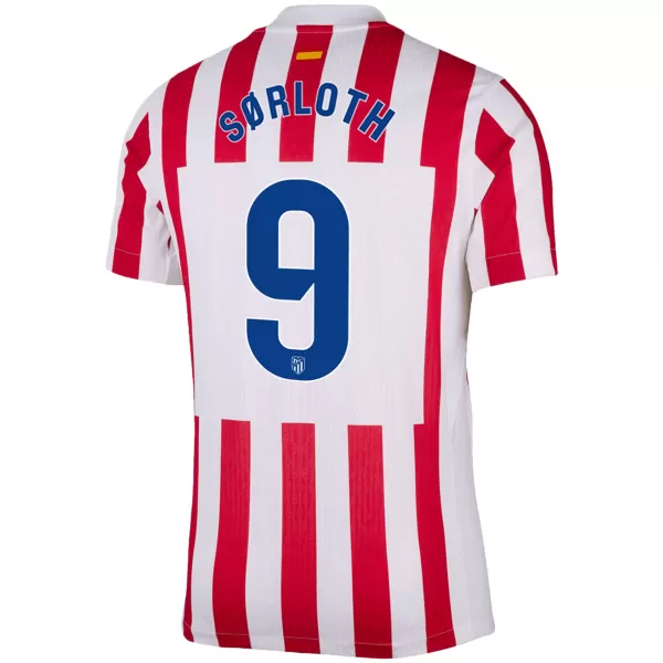 SØRLOTH #9 Atletico Madrid Home Match Jersey Player Version 2025/26 - thejerseys