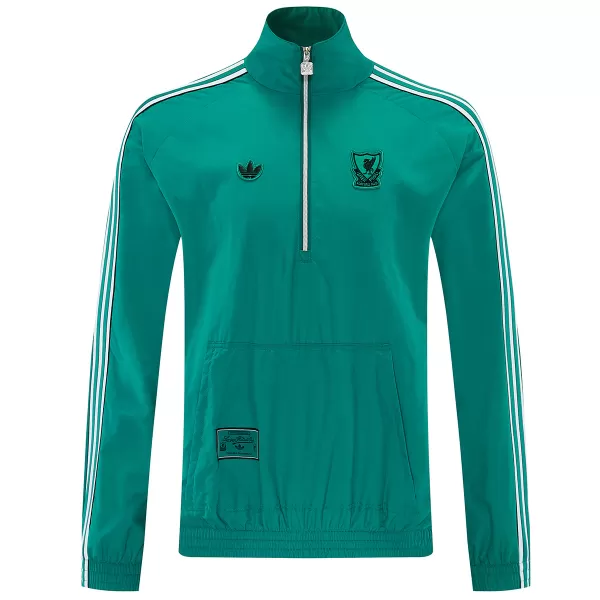 Liverpool 1/2 Zipper Windbreaker Jacket Green 2026 - thejerseys
