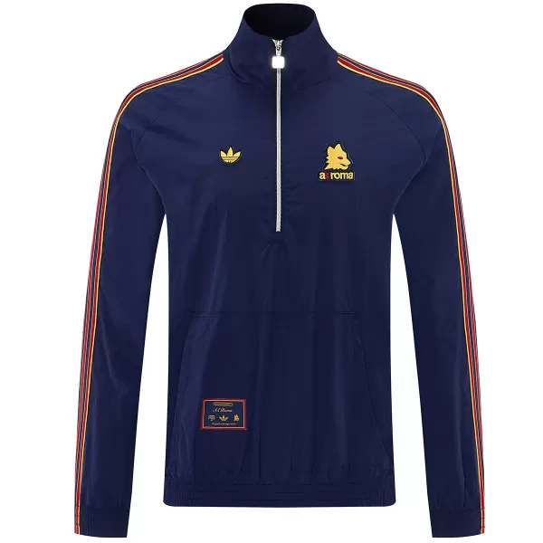 AS Roma 1/2 Zipper Windbreaker Jacket Navy 2026 - thejerseys