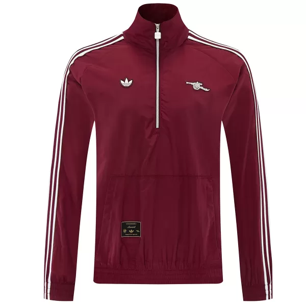 Arsenal 1/2 Zipper Windbreaker Jacket Red 2026 - thejerseys